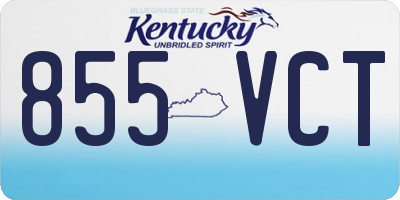 KY license plate 855VCT