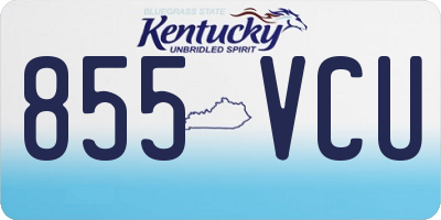 KY license plate 855VCU