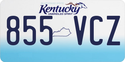 KY license plate 855VCZ