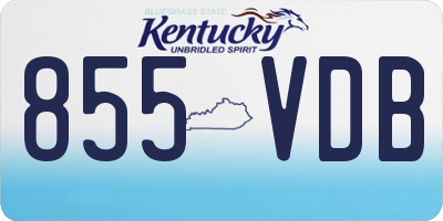 KY license plate 855VDB