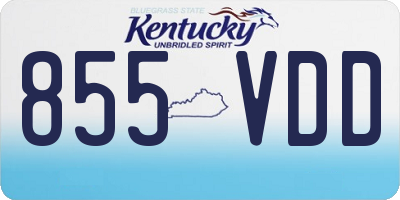 KY license plate 855VDD