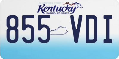 KY license plate 855VDI