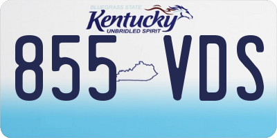 KY license plate 855VDS