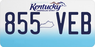 KY license plate 855VEB
