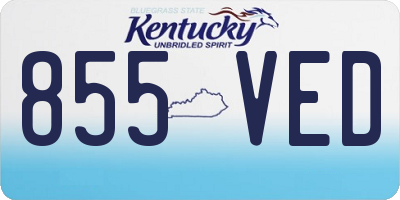 KY license plate 855VED