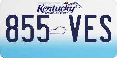 KY license plate 855VES
