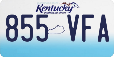 KY license plate 855VFA
