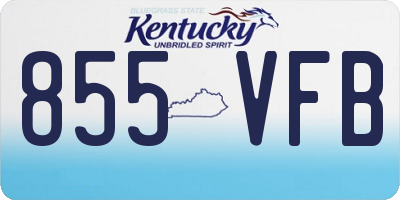 KY license plate 855VFB