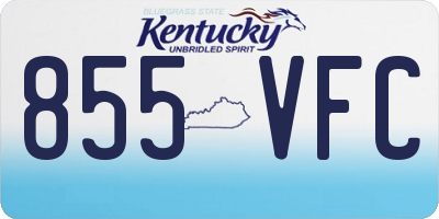 KY license plate 855VFC