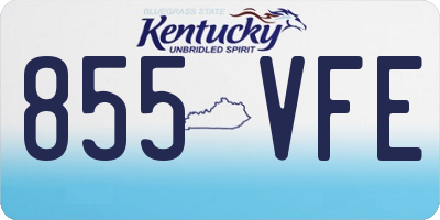 KY license plate 855VFE