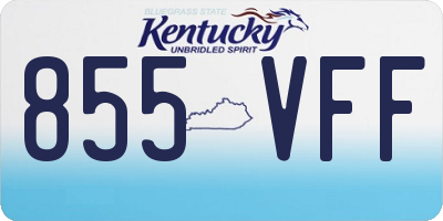 KY license plate 855VFF