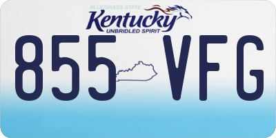 KY license plate 855VFG