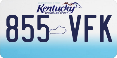 KY license plate 855VFK