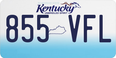 KY license plate 855VFL