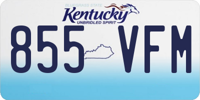 KY license plate 855VFM