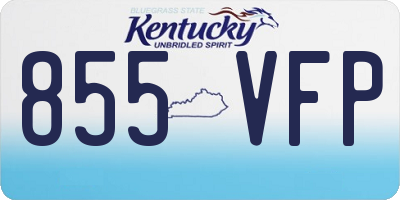 KY license plate 855VFP