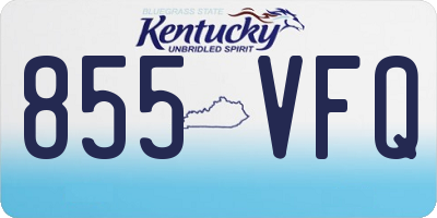 KY license plate 855VFQ