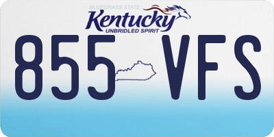 KY license plate 855VFS