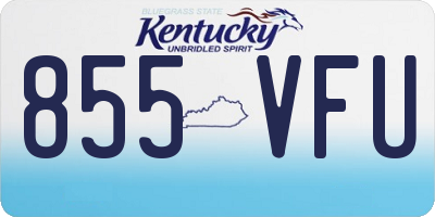 KY license plate 855VFU