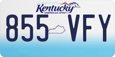 KY license plate 855VFY