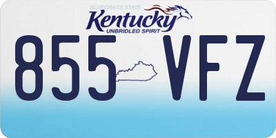 KY license plate 855VFZ