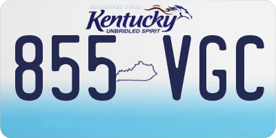 KY license plate 855VGC