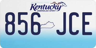 KY license plate 856JCE