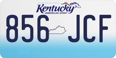 KY license plate 856JCF