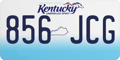 KY license plate 856JCG