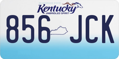 KY license plate 856JCK