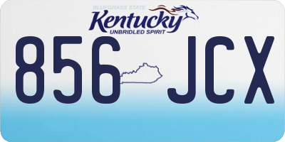 KY license plate 856JCX
