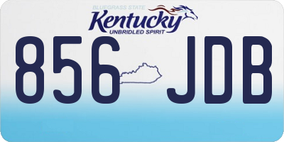 KY license plate 856JDB