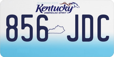 KY license plate 856JDC