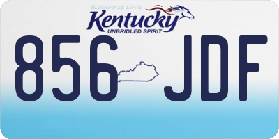 KY license plate 856JDF