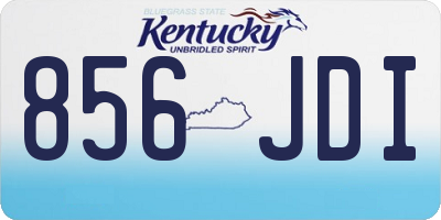 KY license plate 856JDI