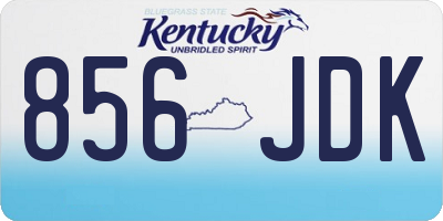 KY license plate 856JDK