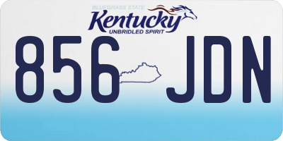 KY license plate 856JDN