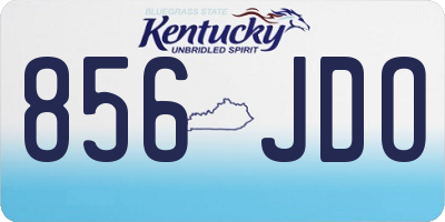 KY license plate 856JDO