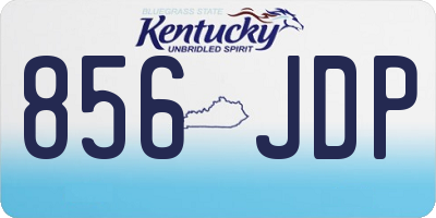 KY license plate 856JDP