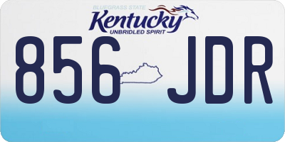 KY license plate 856JDR