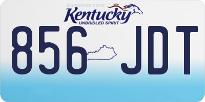 KY license plate 856JDT