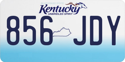 KY license plate 856JDY