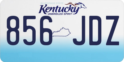 KY license plate 856JDZ