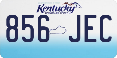 KY license plate 856JEC