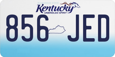 KY license plate 856JED