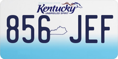 KY license plate 856JEF