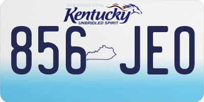 KY license plate 856JEO