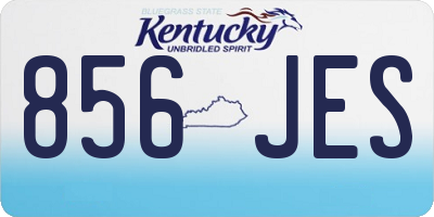 KY license plate 856JES