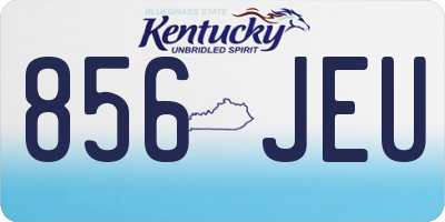 KY license plate 856JEU