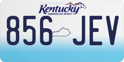 KY license plate 856JEV